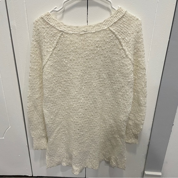 Free People Cream Textured Knit Wool Sweater - Picture 3 of 8